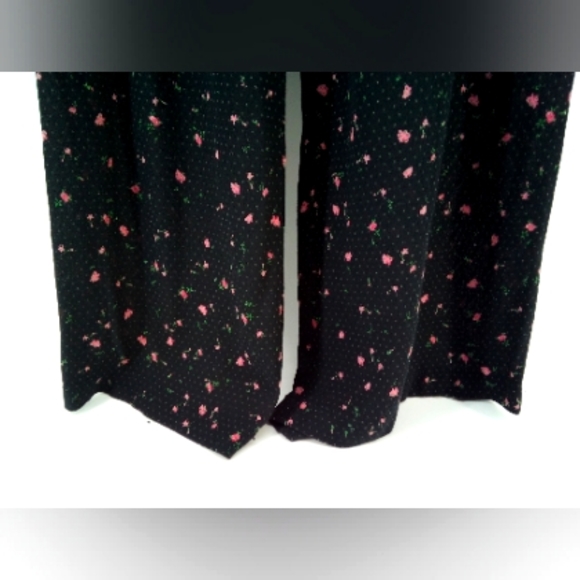 Aritzia Sunday Best Taggie Black Jumpsuit S Roses Floral Pull On Strapless - Picture 9 of 15